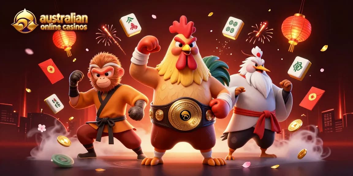 Engage in thrilling adventures at australian online casinos with vibrant characters and dynamic gambling elements.