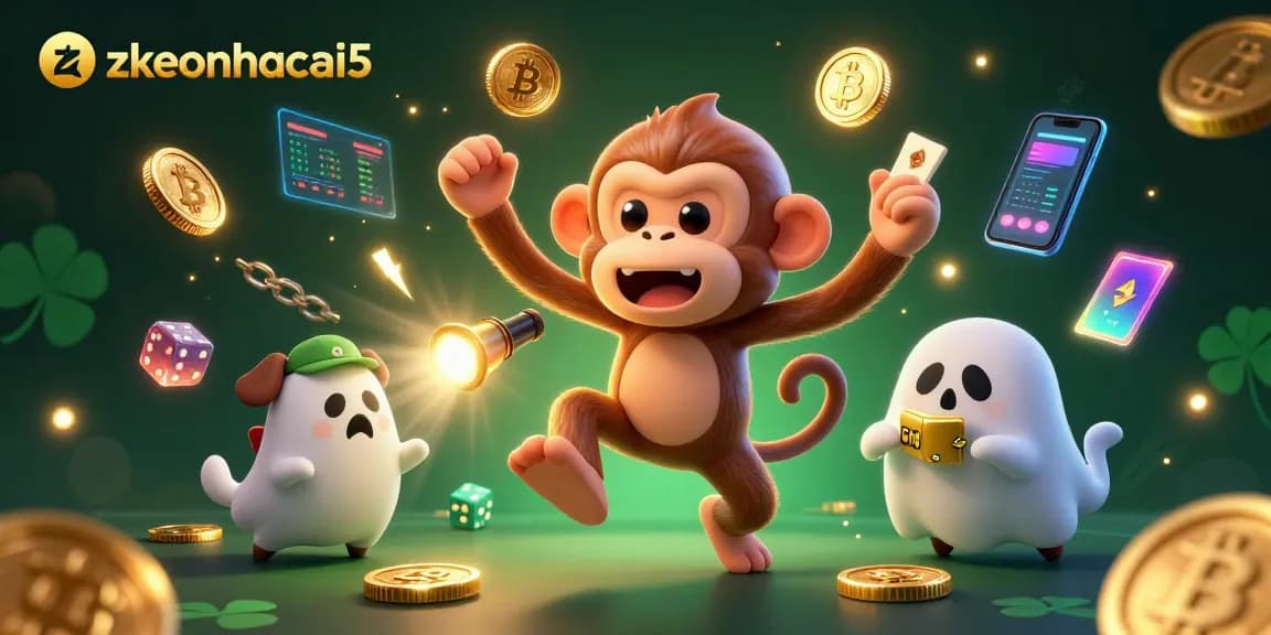 Engage with zkeonhacai5 at a haunted casino as a ghost-hunter puppy tracks a mischievous monkey.