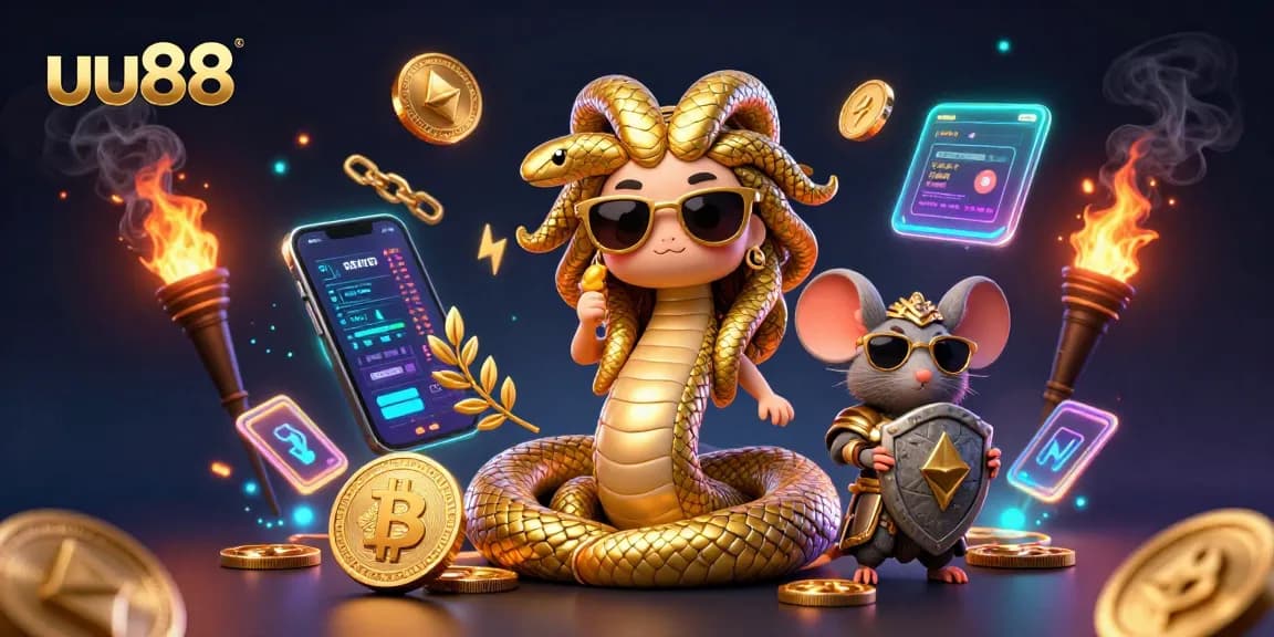 Experience the thrill of uu88 with charming characters and vibrant casino elements in a stunning 3D illustration.