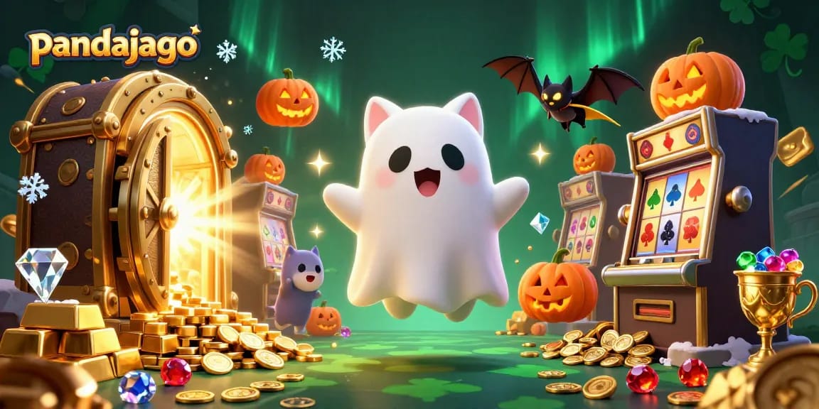 Pandajago mengundang pemain meraih jackpot di kasino menakutkan dengan kucing hantu dan kelelawar.