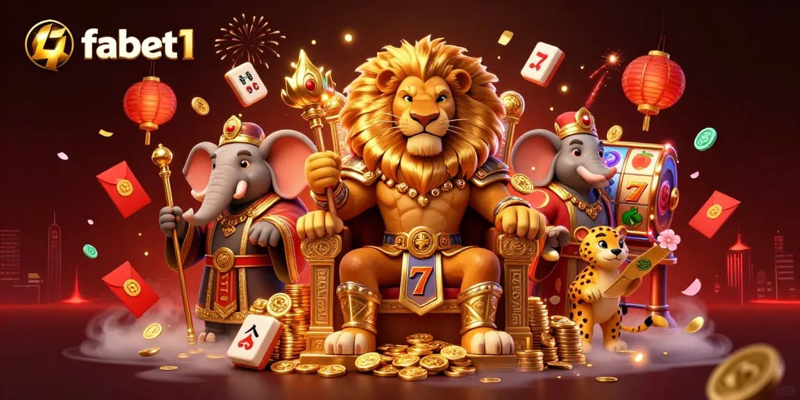 Experience the thrill of fabet1 with vibrant slot reels, lucky symbols, and iconic characters.