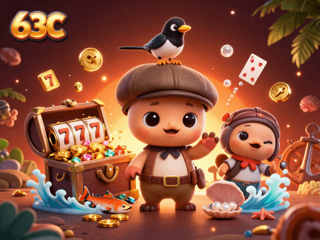 Atraia jackpots com 63C em uma cena vibrante de caça-níqueis com personagens de fantasia.