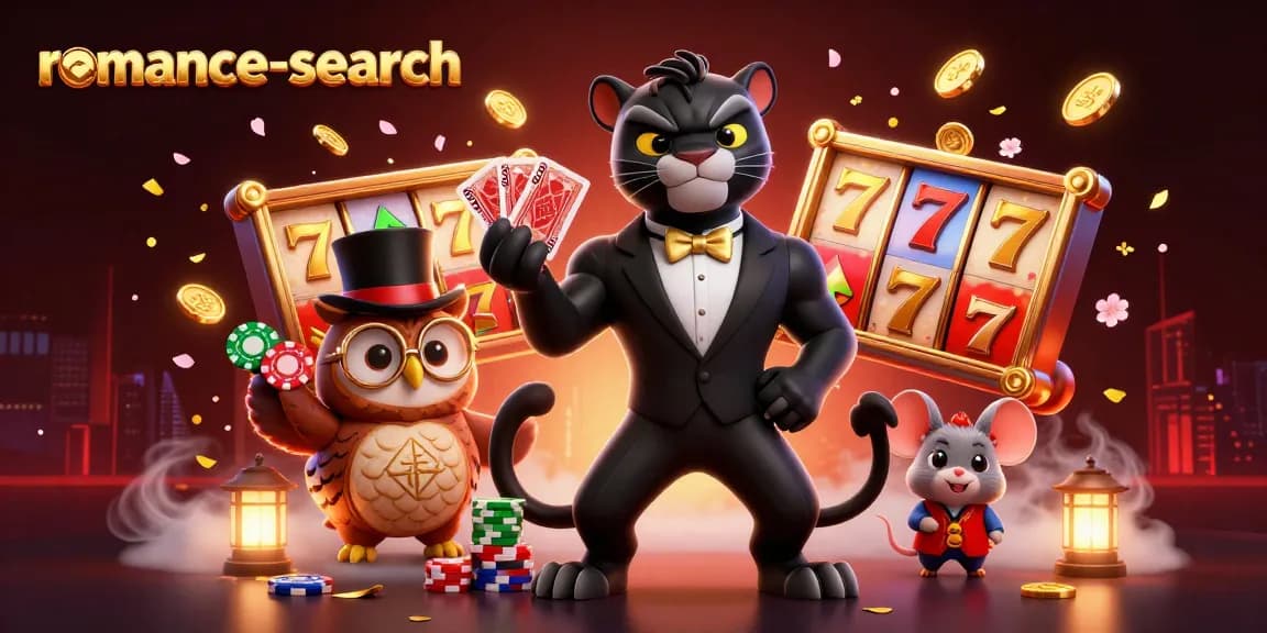 Engage with romance-search through vibrant slots, featuring lively characters and dynamic casino elements.