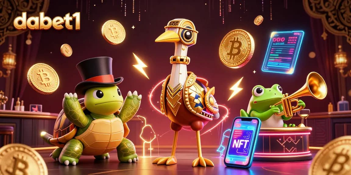 dabet1 engages players with lively casino gaming featuring colorful characters and digital currencies.