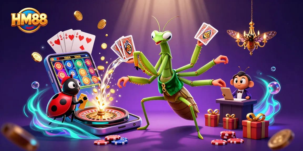 Experience thrilling gameplay at HM88 with vibrant casino elements and stunning characters.