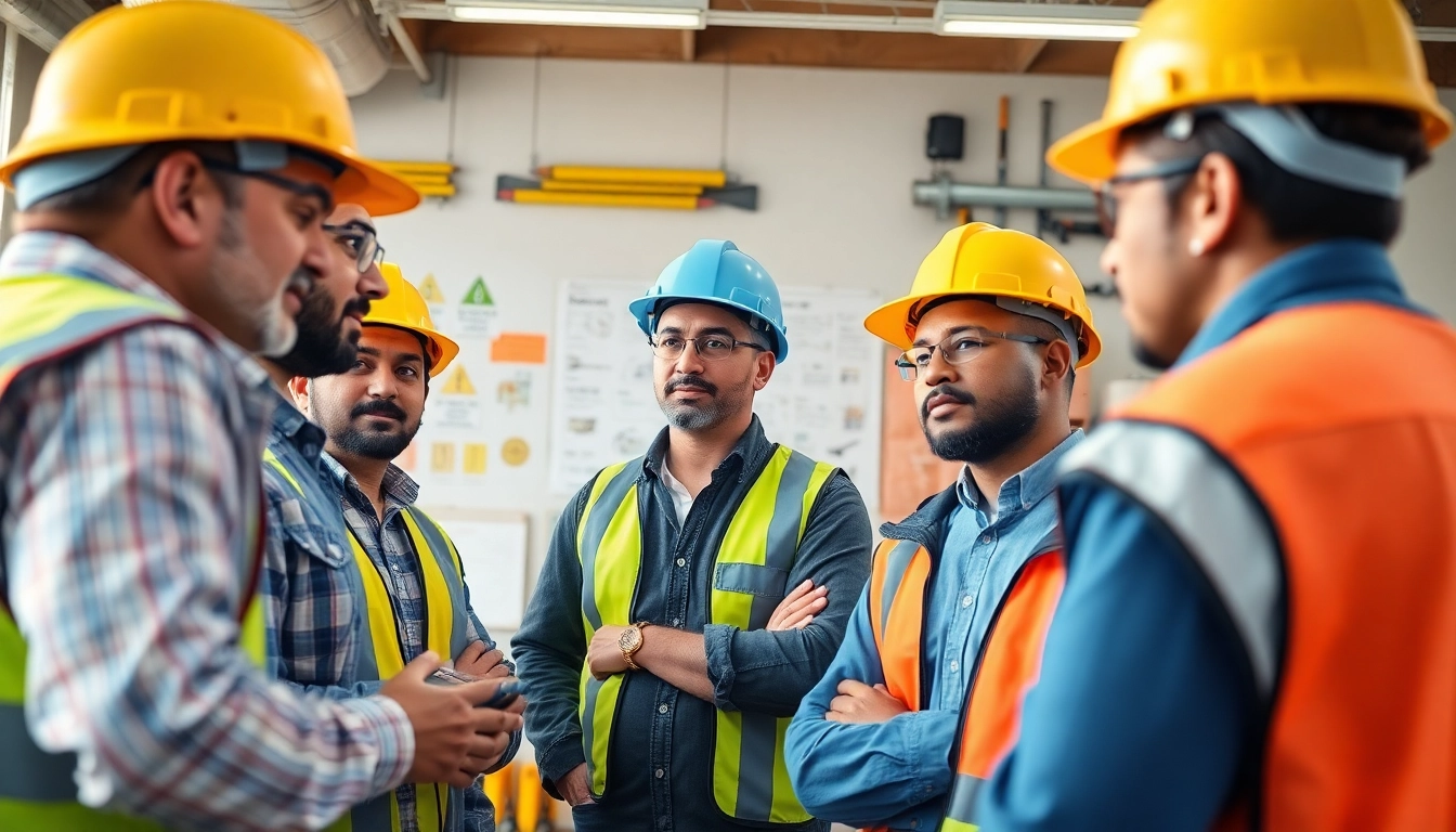 OSHA safety training contractors california engaging in an interactive training session emphasizing safety practices.
