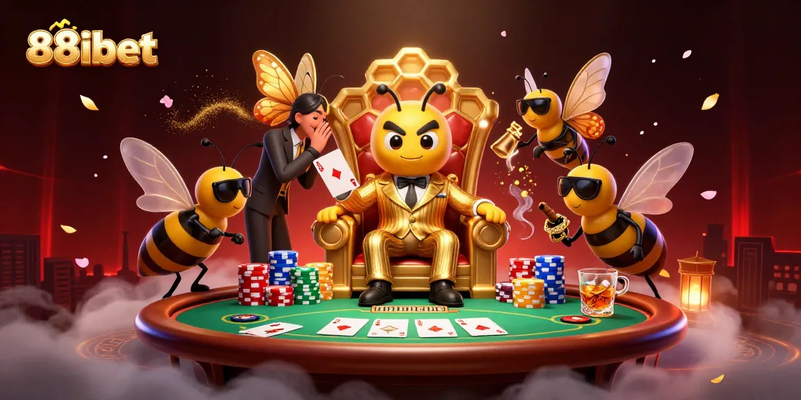 Join the excitement of 88ibet with a stunning poker scene featuring colorful chips and characters.