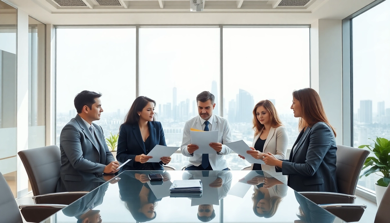 Engaging overview of Title Insurance Services with professionals assisting clients in a modern office.
