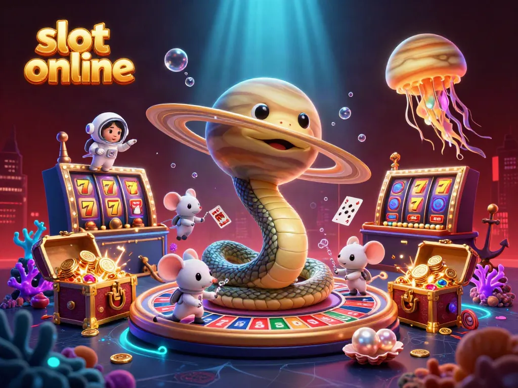 Experience thrilling gameplay in slot online with vibrant cosmic and casino elements.