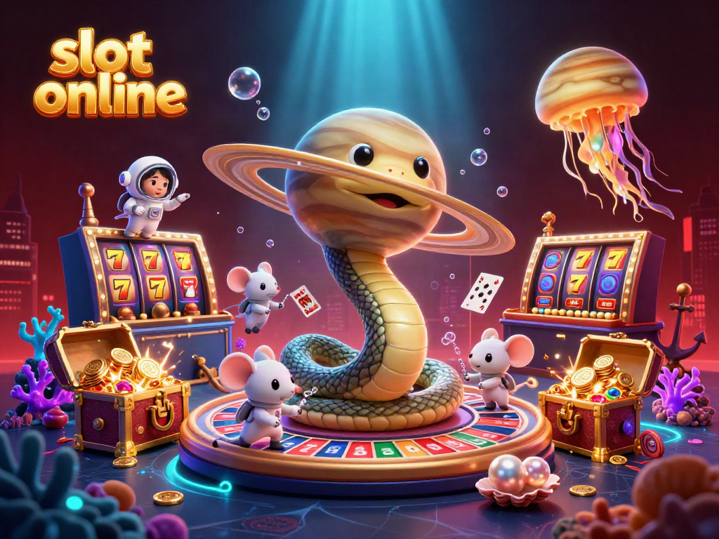 Experience thrilling gameplay in slot online with vibrant cosmic and casino elements.
