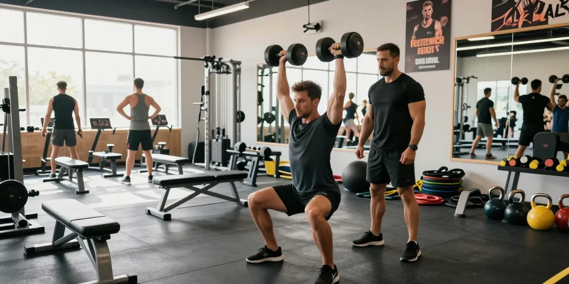 Selliza Steroids user lifting weights in a vibrant gym environment, showcasing dedication to fitness and health.