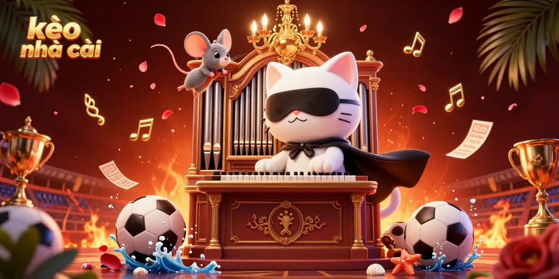 Engaging kèo nhà cái illustration showing dynamic sports betting elements with colorful details.