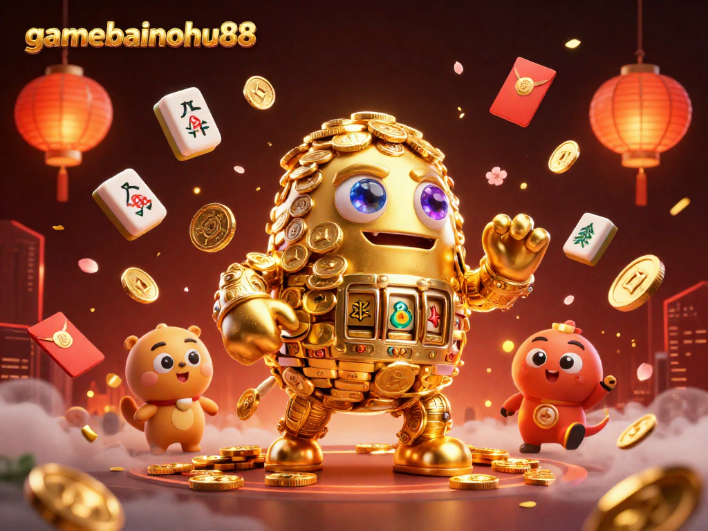 Engage in thrilling gameplay experiences with gamebainohu88 as the golden golem leads the adventure.
