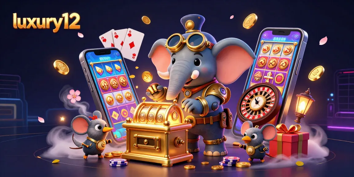 luxury12 menghadirkan suasana permainan kasino dengan elemen slot sebelum jackpot, lampu hangat, dan detail mekanis.