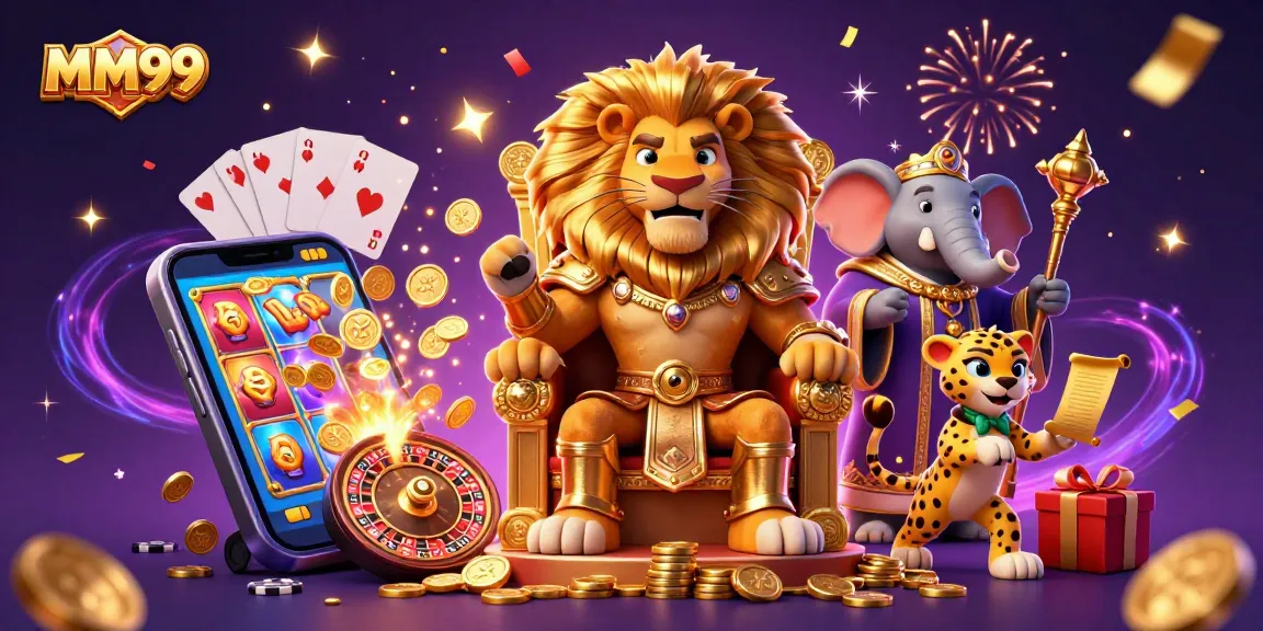 Experience excitement with MM99’s casino gaming in a vibrant, detailed 3D scene.