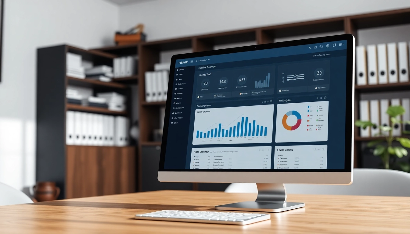 Enhancing efficiency with contract administration documentation software on a computer screen.