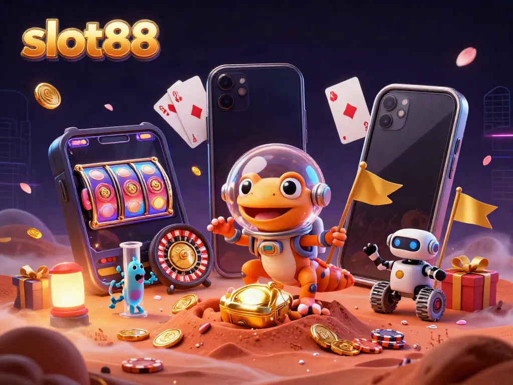 Engage with slot88's vibrant gaming world featuring exciting slot games and whimsical characters.