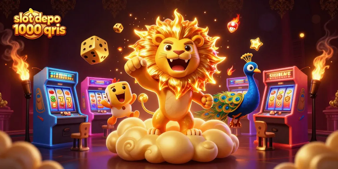 Menangkan jackpot dengan slot depo 1000 qris dalam ilustrasi kasino 3D yang mengagumkan.
