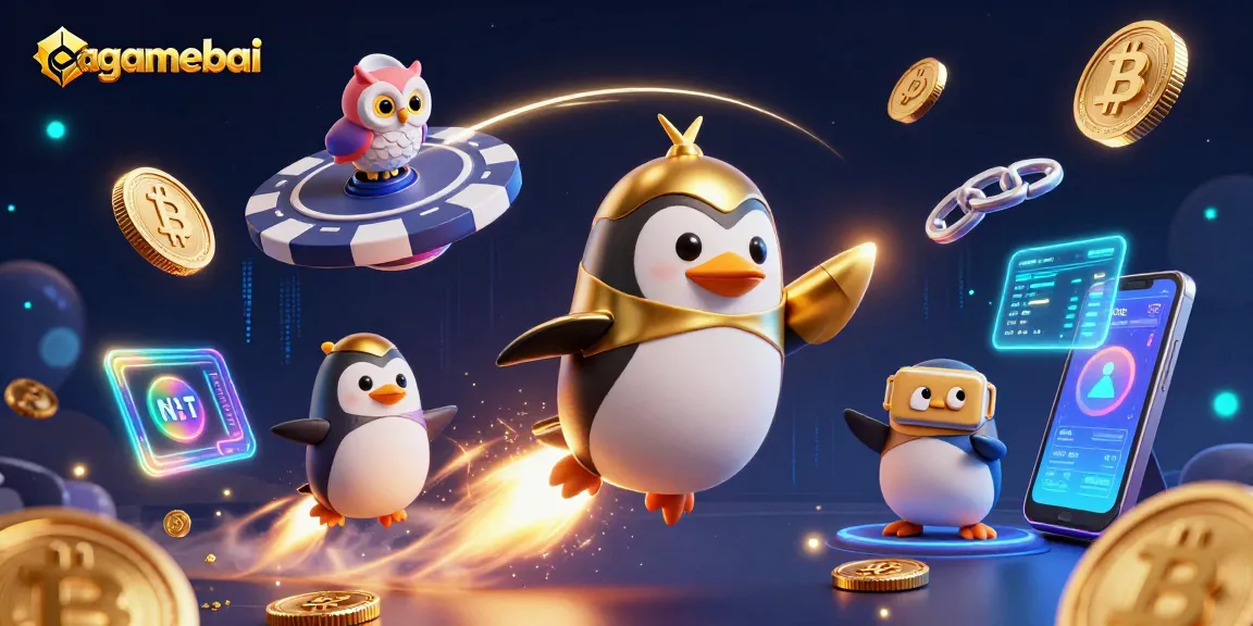 Experience thrilling wins with agamebai as the golden penguin soars through a cosmic casino adventure.