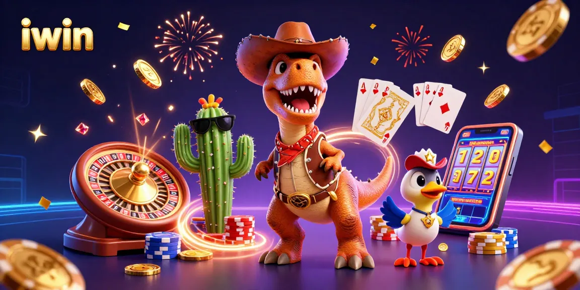 iwin showcases a vibrant 3D casino scene with exciting games, dazzling visuals, and engaging characters.