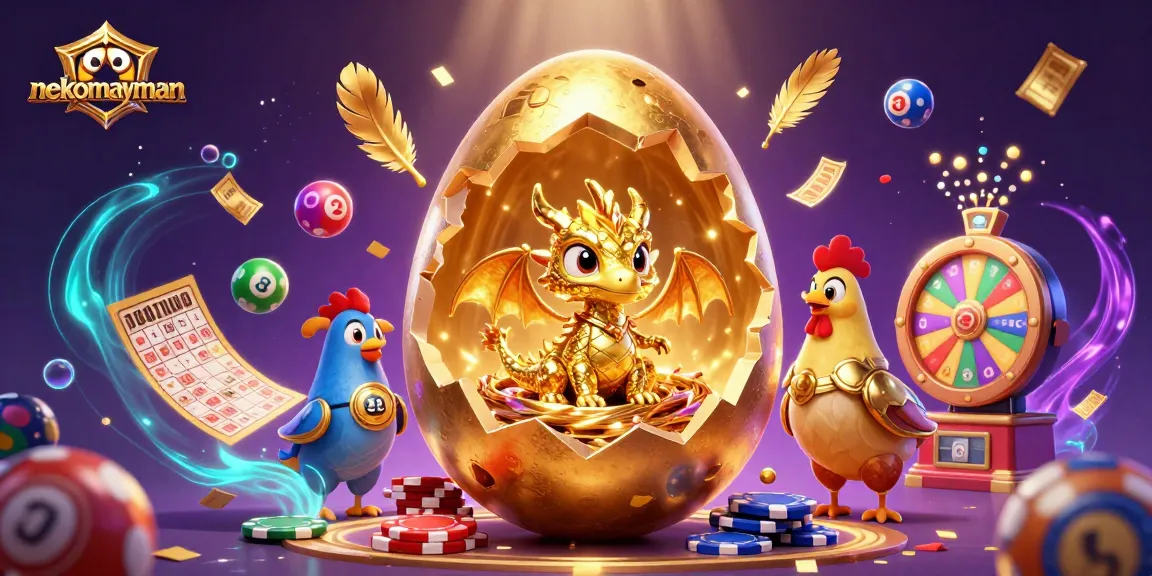 Experience winning moments with nekomayman, featuring a golden dragon, poker chips, and dynamic casino elements.
