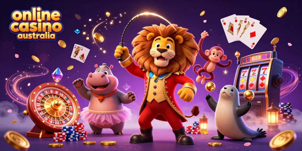 Experience the magic of online casino australia with a vibrant casino scene featuring dynamic characters and gaming elements.