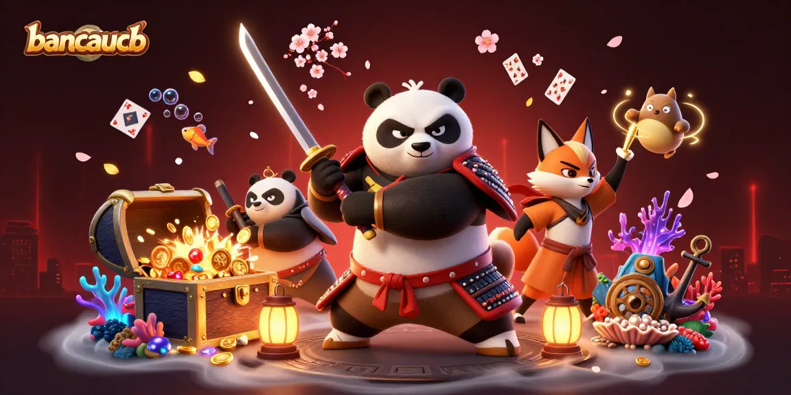 Experience the thrill of bancaucb with magical characters and underwater treasures in a vibrant scene.