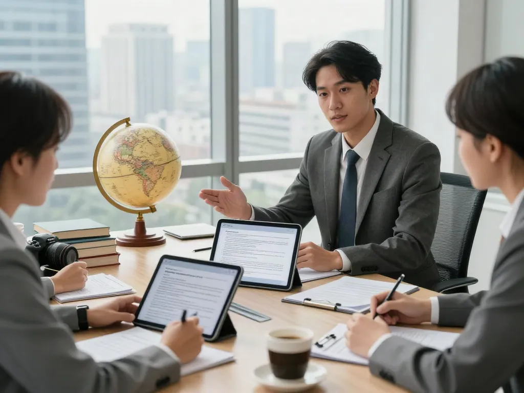 Lead Roedl providing strategic legal advice in a modern office.
