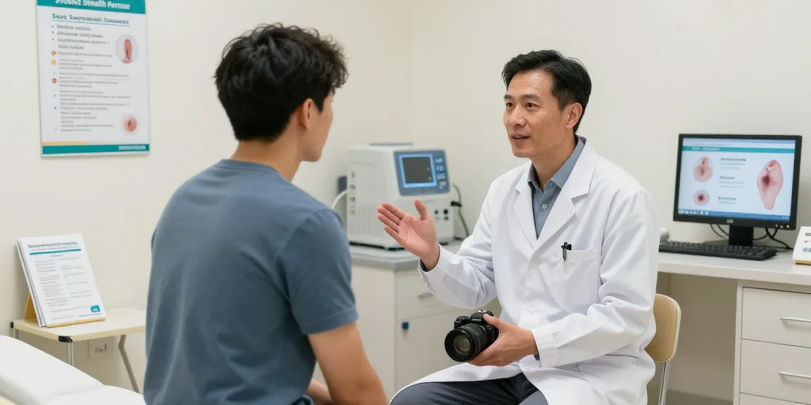 おすすめの安い包茎手術クリニックで医師が患者に相談しているシーン