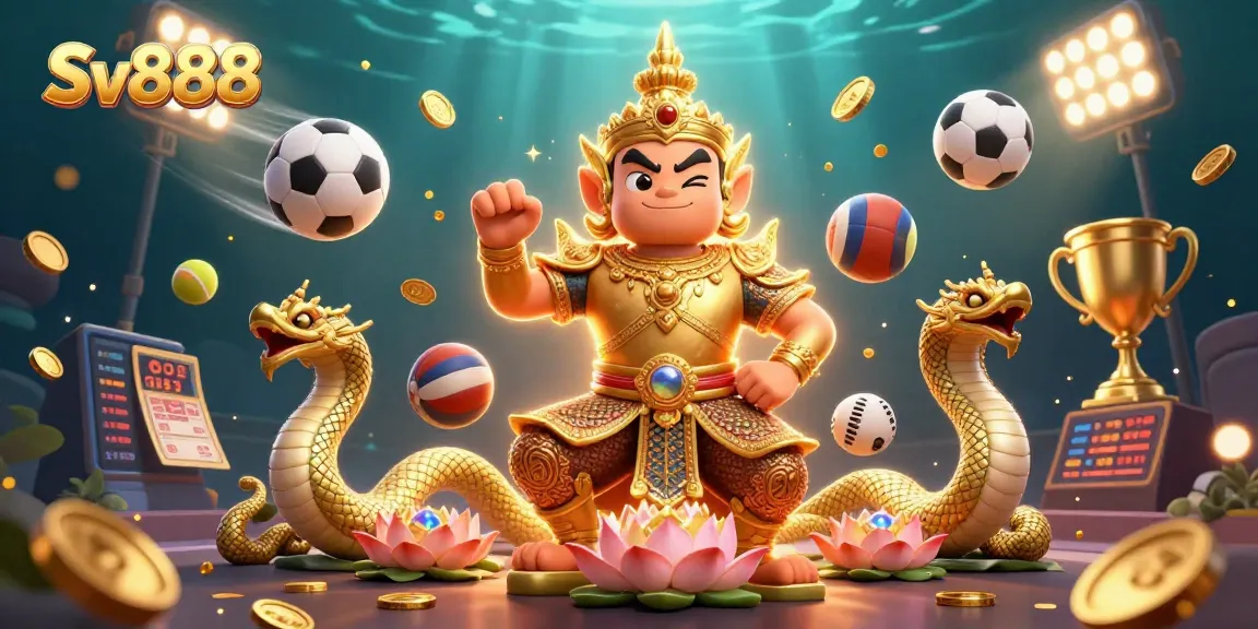 Engage with Sv888's exciting sports betting experience, featuring vibrant visuals and dynamic elements.