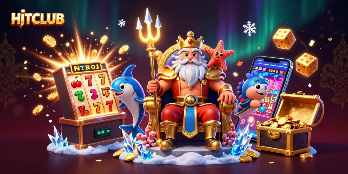 Experience the HITCLUB excitement with vibrant 3D casino scenes featuring jackpots and gaming thrills.