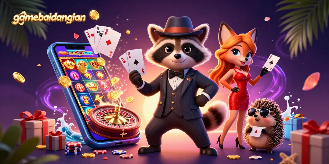 Experience thrilling gameplay with gamebaidangian featuring charismatic casino characters and exciting slot game elements.
