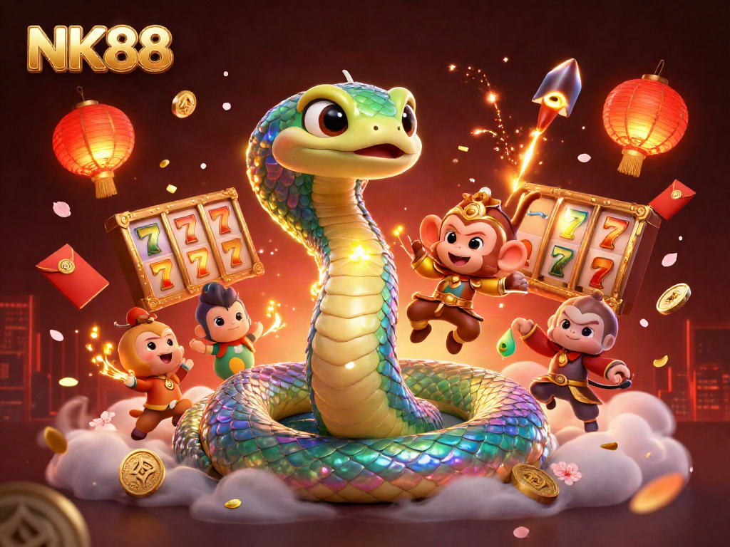 Experience magical gameplay with NK88 featuring vibrant characters and thrilling slot elements.