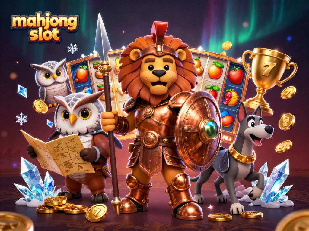 Spin the mahjong slot for exciting wins with our dynamic illustrated characters and vibrant game elements.