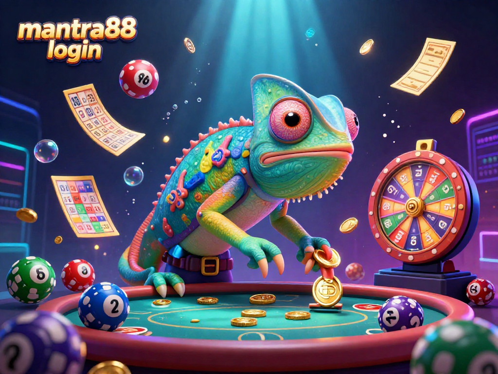 Experience excitement with mantra88 login as colorful elements and golden coins enhance the casino thrill.