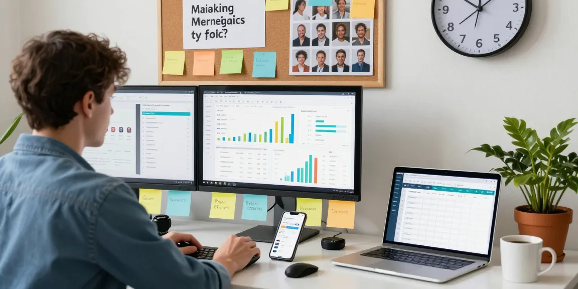 Marketer analyzing data on https://www.www456bd.com/ with dual monitors in a creative workspace.