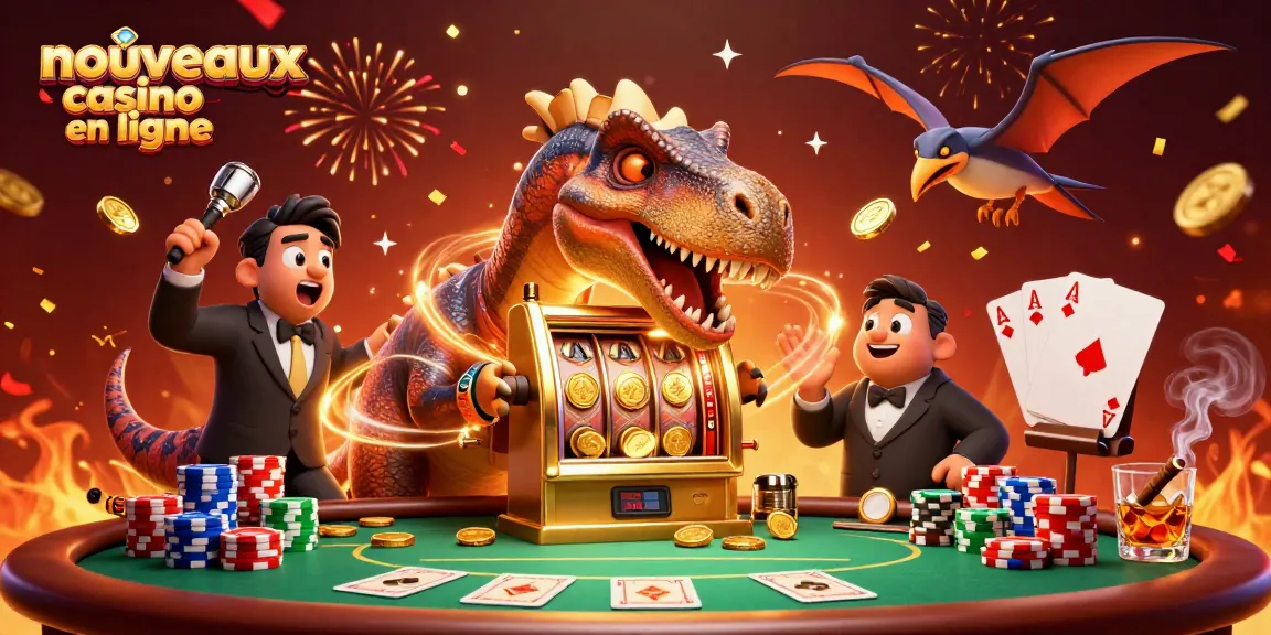 Le pachycephalosaurus dans le nouveau casino en ligne fait sauter la machine à sous, capturant des pièces d'or dans une scène festive.