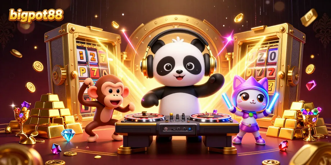Gambarlah aksi menarik di bigpot88 saat DJ panda berputar dan simbol slot bersinar.