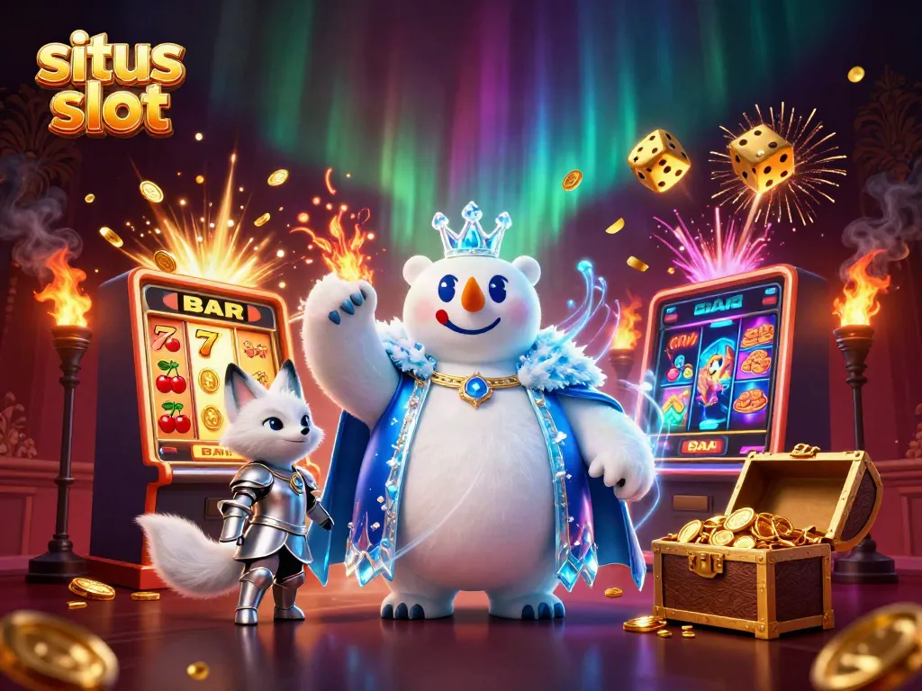 Experience excitement with situs slot showcasing a dazzling 3D slot machine and magical characters.