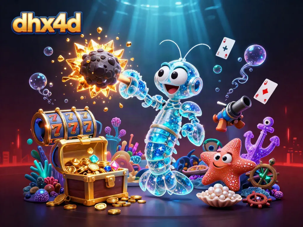 dhx4d bermain slot dengan visual glamor dari samurai udang mantis dalam adegan penuh gemerlap.