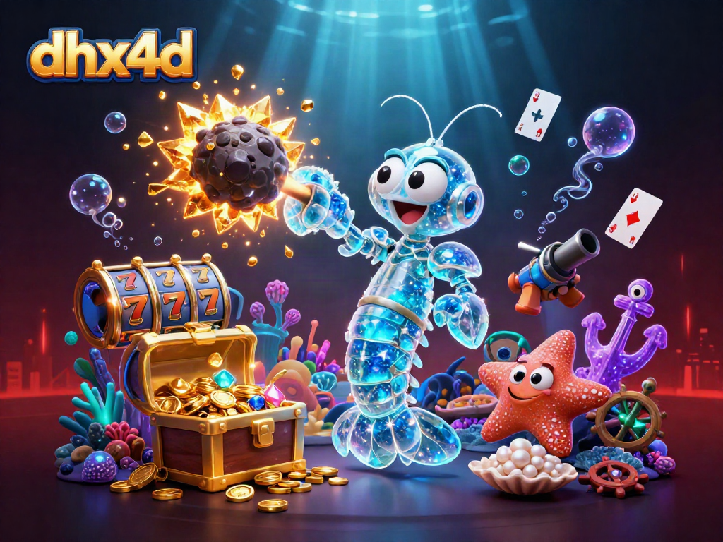dhx4d bermain slot dengan visual glamor dari samurai udang mantis dalam adegan penuh gemerlap.