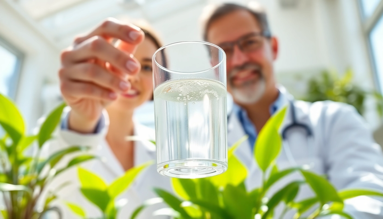 Learn about the benefits of drinking dmso with a clear glass of DMSO in a bright lab setting.