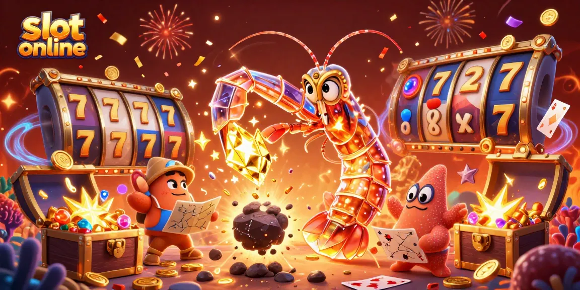 Experience thrilling action in slot online as a galactic mantis shrimp explodes asteroids into gems.