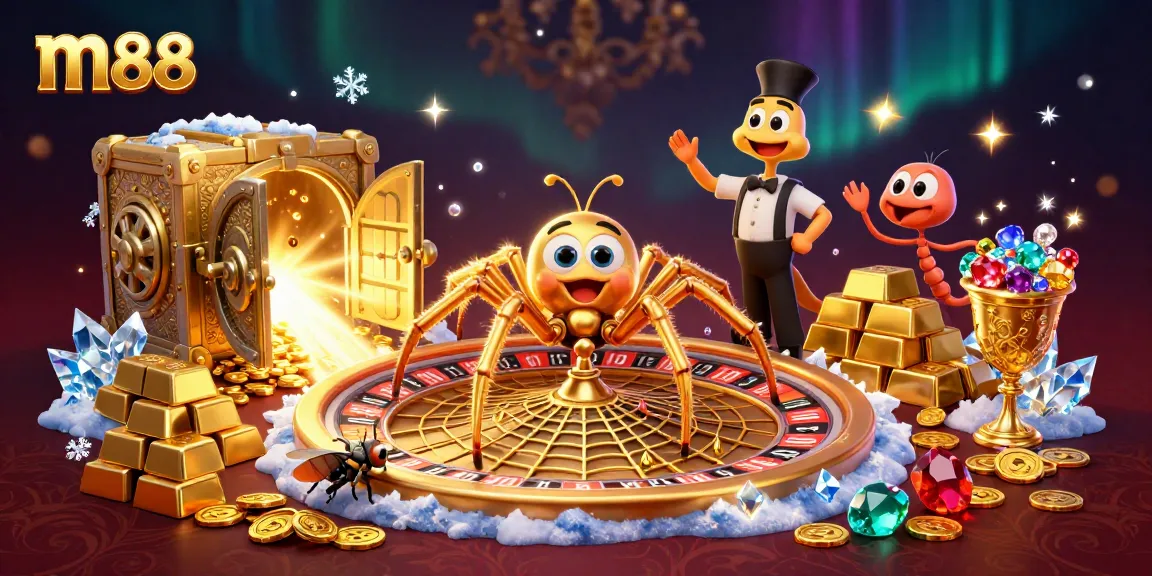 m88 players betting nervously at a roulette-themed web with golden elements bursting with light